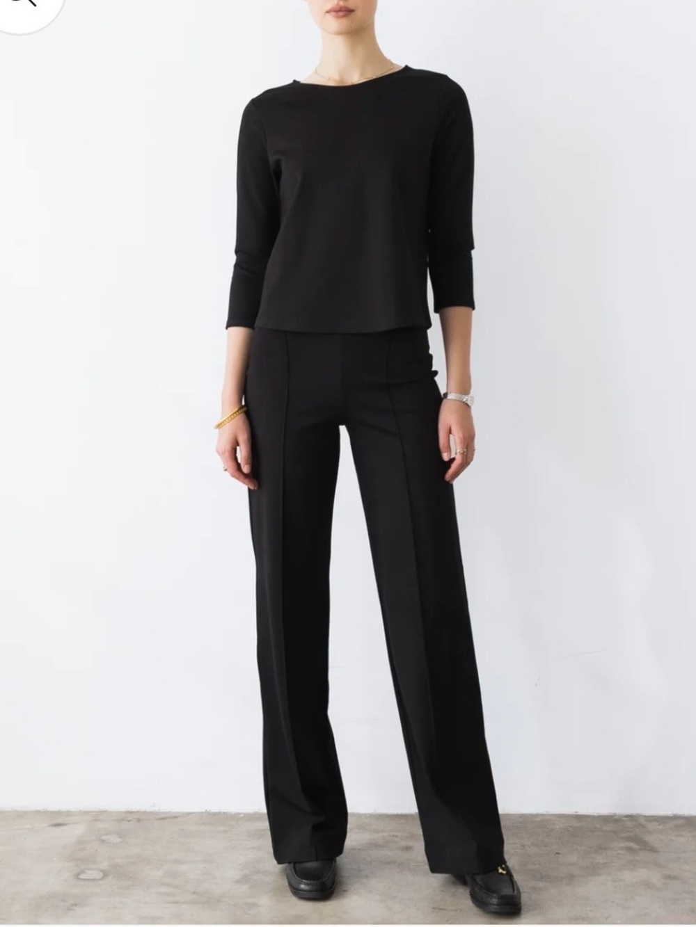 Tailored Black Boot-Cut Trousers for Women